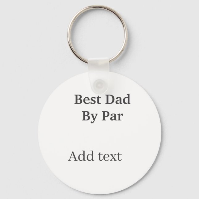 Best dad by par gray black father's day namesimple nyckelring (Framsida)