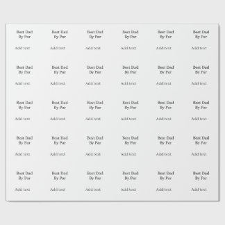 Best dad by par gray black father's day namesimple presentpapper