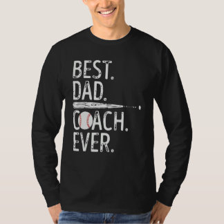 Best Dad Coach Ever Baseball Patriotic For Father T Shirt