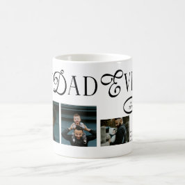  Best Dad Ever 3 Photo Modern Fathers Day Gifts Kaffemugg