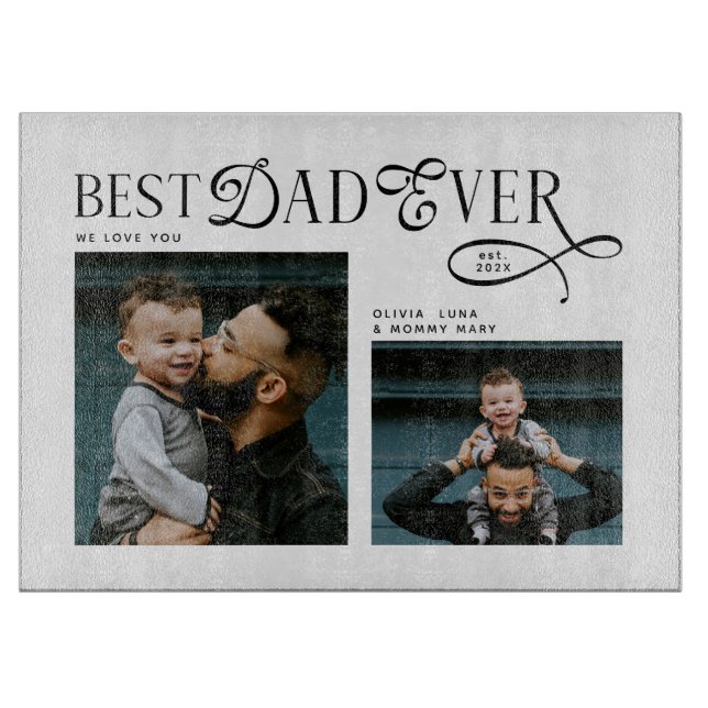  Best Dad Ever 4 Photos Modern Fathers Day Gifts (Framsidan)