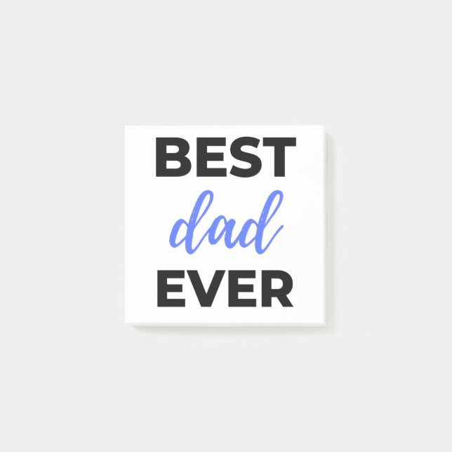 Best Dad Ever Black Post-it Block (Framsida)