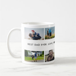 Best Dad Ever Custom Photo Collage Kaffemugg