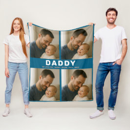 Best Dad Ever Custom Photo | Personalized Father’s Fleecefilt