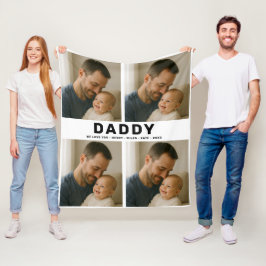 Best Dad Ever Custom Photo | Personalized Father’s Fleecefilt