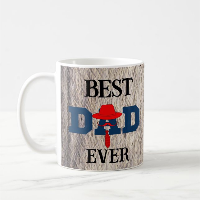 Best dad ever cute photo kaffemugg (Vänster)