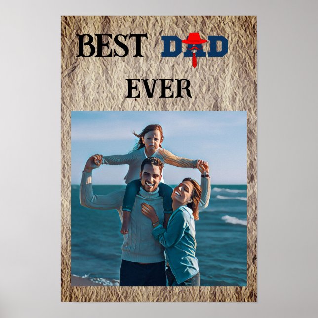 Best dad ever cute photo poster (Framsidan)