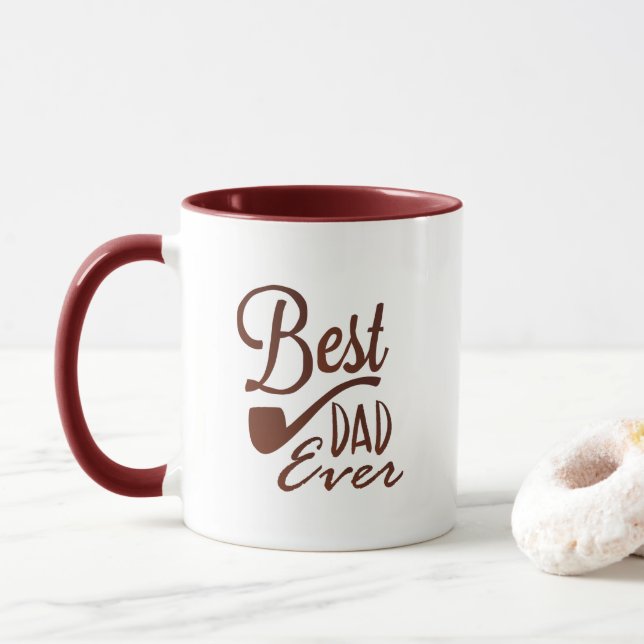 Best Dad Ever Elegant White  Mugg (Med munk)