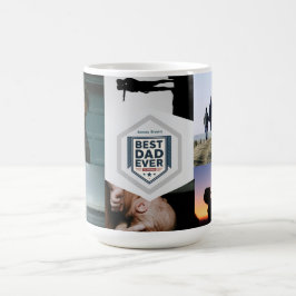 Best Dad Ever Fatherhood Typography Design Kaffemugg