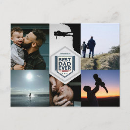 Best Dad Ever Fatherhood Typography Design Vykort