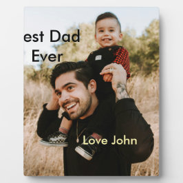 Best dad ever father's dad gift photo name simple
