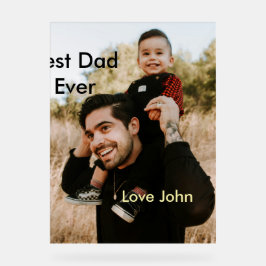 Best dad ever father's dad gift photo name simple