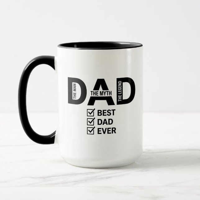 Best Dad Ever Funny Fathers Day Coffee Mug Mugg (Vänster)