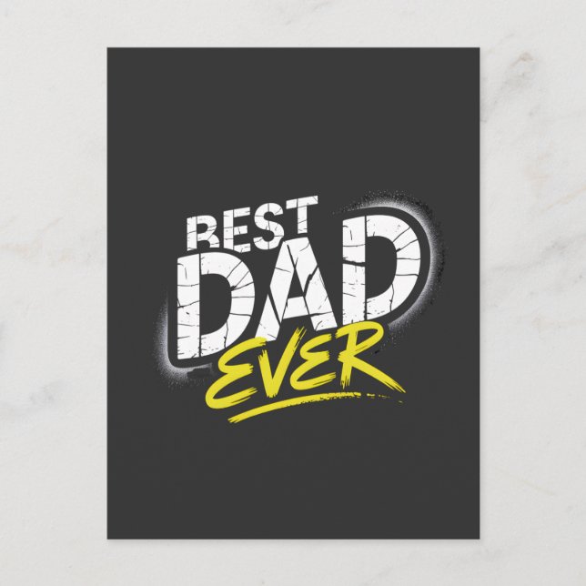 Best Dad Ever Graffiti Art Inbjudan Vykort (Framsida)