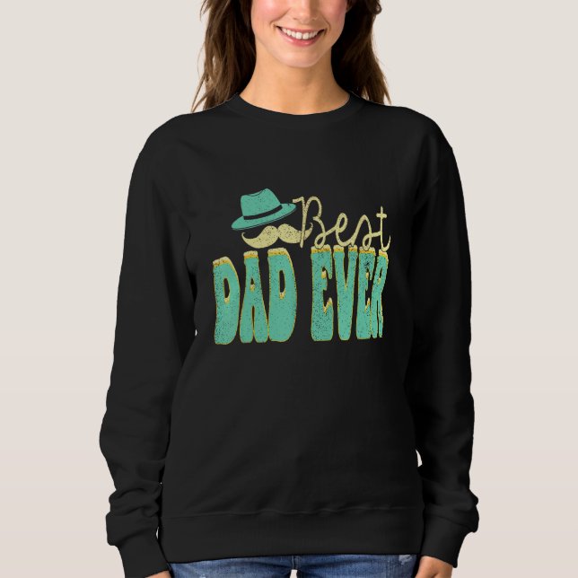 Best Dad Ever Groovy Father s Day Husband Sons Dau T Shirt (Framsida)