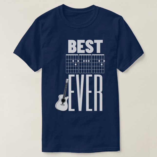 Best Dad Ever Guitar Player Chord NotesGuitar130 T Shirt (Design framsida)