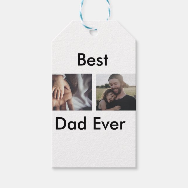 best dad ever happy father's day add your photo  presentetikett (Framsidan)