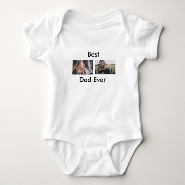 best dad ever happy father's day add your photo  t shirt (Framsida)