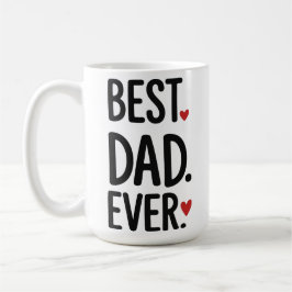 Best Dad Ever Hearts Modern Fathers Day Mug Kaffemugg