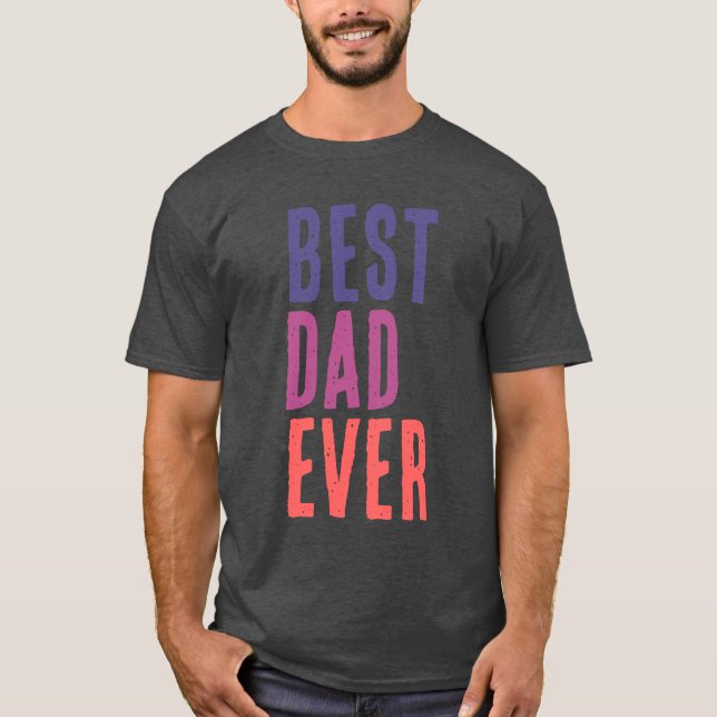Best Dad Ever Minimalist Cool Professional T Shirt (Framsida)