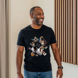 Best Dad Ever Modern Photo Collage Personalized T Shirt