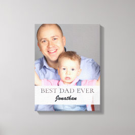 Best Dad Ever Name Quote Family Design Canvastryck