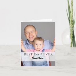 Best Dad Ever Name Quote Family Design Helgkort