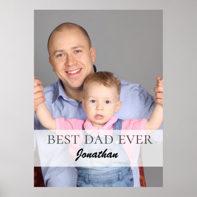 Best Dad Ever Name Quote Family Design Poster (Framsidan)