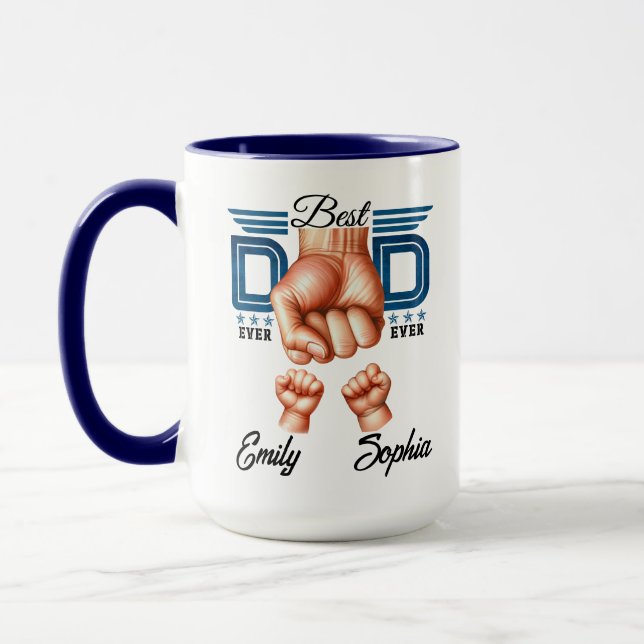 Best Dad Ever Personalized | Custom Father’s Day Mugg (Vänster)
