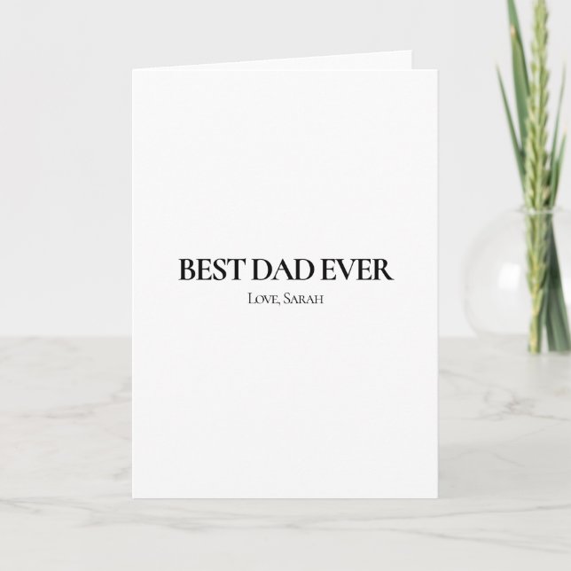Best Dad Ever Personalized Greeting Card Kort (Framsida)