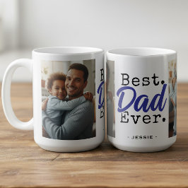 Best Dad Ever Photo Father's Day Kaffemugg