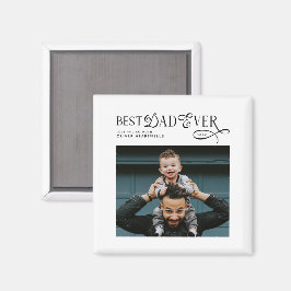  Best Dad Ever Photo Modern Fathers Day Gifts Magnet