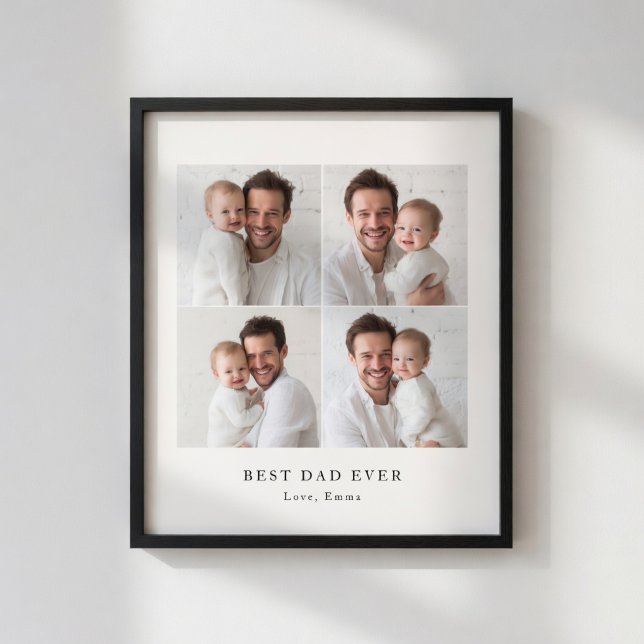 Best Dad Ever Photo Poster | Personalized Gift  (Skapare uppladdad)