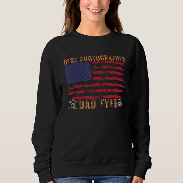 Best dad Ever Photographer USA T Shirt (Framsida)