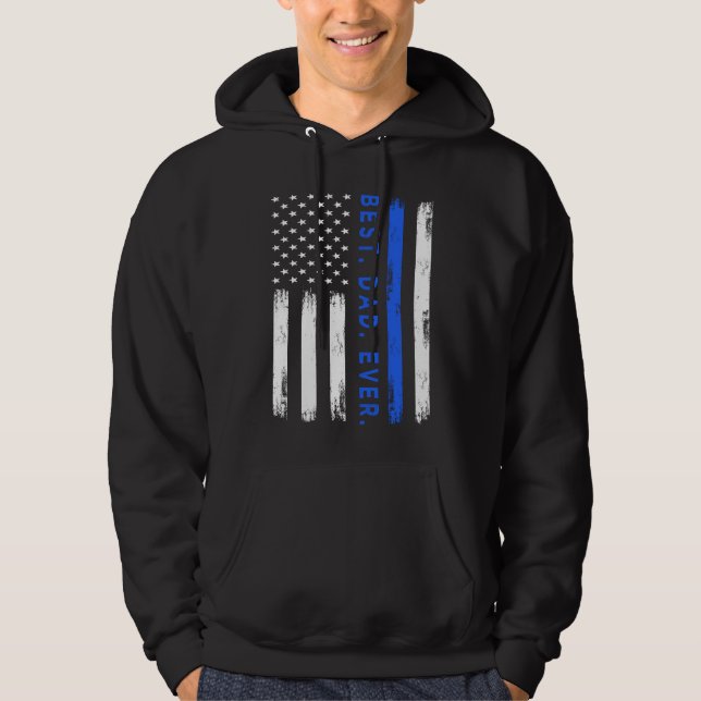 Best dad ever Police officer  Father's day Police Hoodie (Framsida)