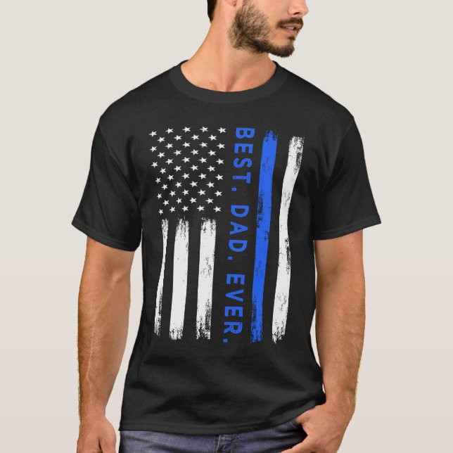 Best dad ever Police officer  Father's day Police T Shirt (Framsida)