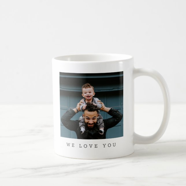 Best Dad Ever Två Foto Personlig Minnesgåva Kaffemugg (Höger)