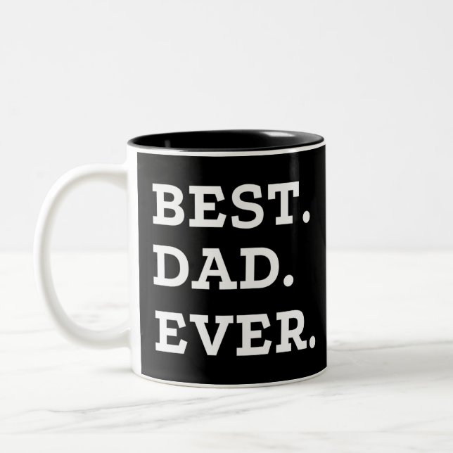 Best Dad Ever Två-Tonad Mugg (Vänster)