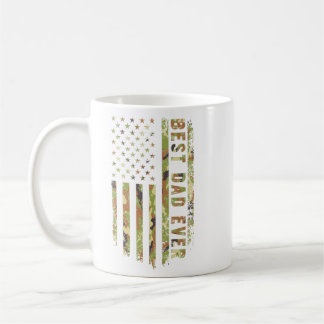 Best Dad Ever US Patriot Camouflage American Flag Kaffemugg