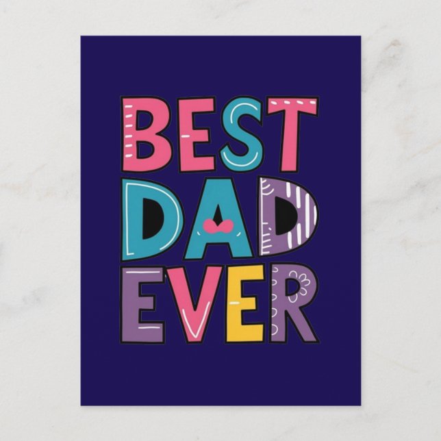Best Dad Ever  Vykort (Framsida)