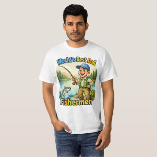 Best Dad Fisherman by the Lake Funny Gift Idea T Shirt