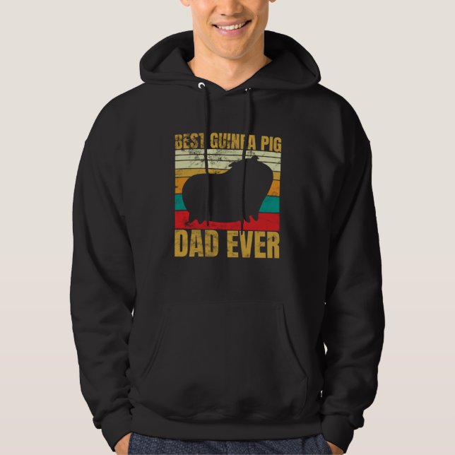 Best Dad Furry Potato  guinea pig Hoodie (Framsida)