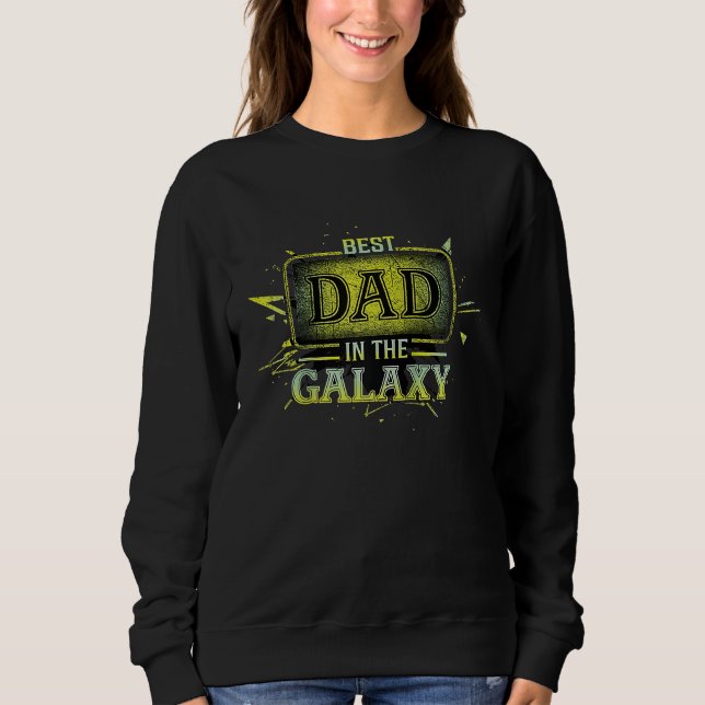 Best dad in the galaxy Raglan Baseball T Shirt (Framsida)