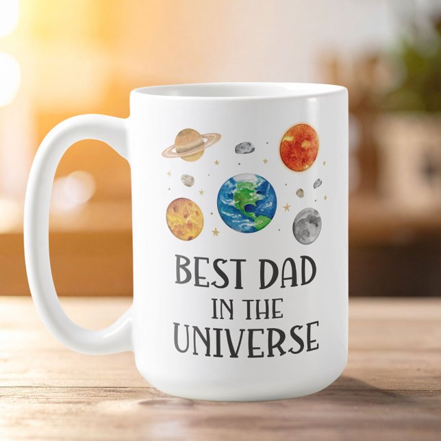 Best Dad in The Universe Funny Quote Fathers Day  Kaffemugg (Skapare uppladdad)