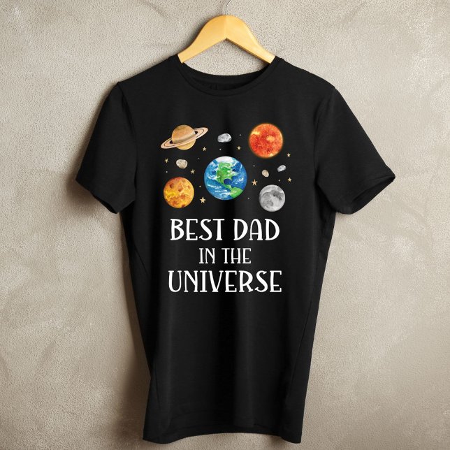 Best Dad in The Universe Funny Quote Fathers Day  T Shirt (Skapare uppladdad)