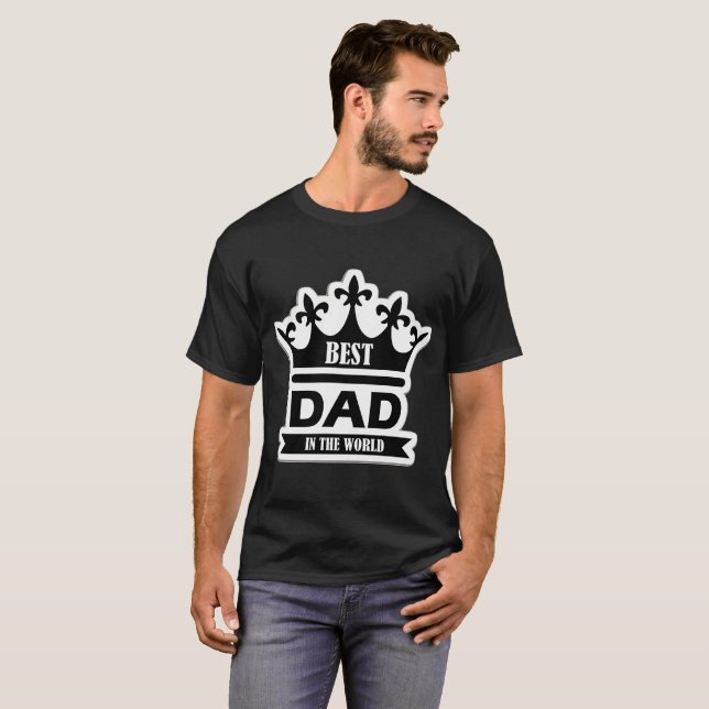 Best dad in the world t shirt (Hel framsida)