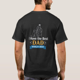 Best Dad King T-Shirt | Father Son Dog Family Hug 