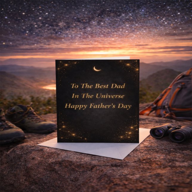 Best Dad Luxury Moon Father’s Day Card Kort (Skapare uppladdad)