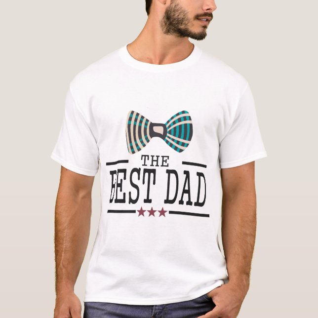 best_dad_noeud_papillon_famille_papa_humour_904_u t shirt (Framsida)