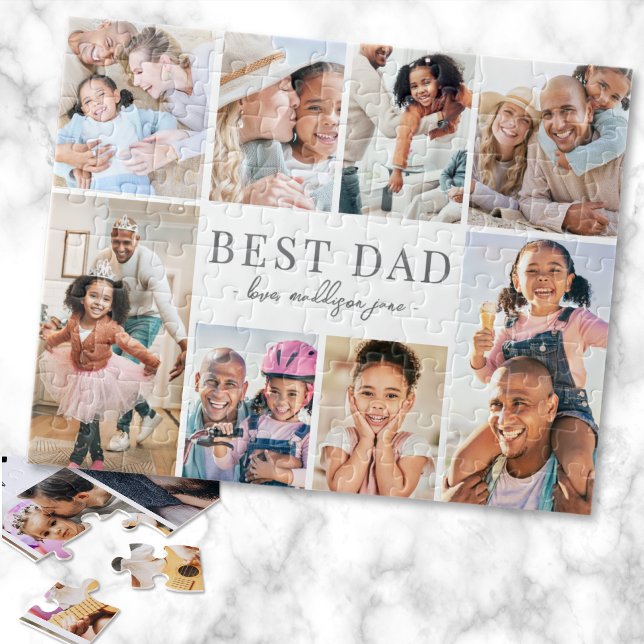 Best Dad Photo Collage Pussel (Simple Best Dad Collage jigsaw puzzle)